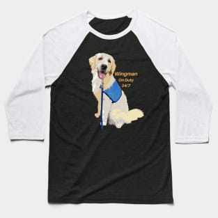 Wingman Golden Retriever Baseball T-Shirt